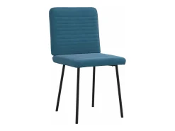 Sillas de comedor 4 unidades terciopelo azul