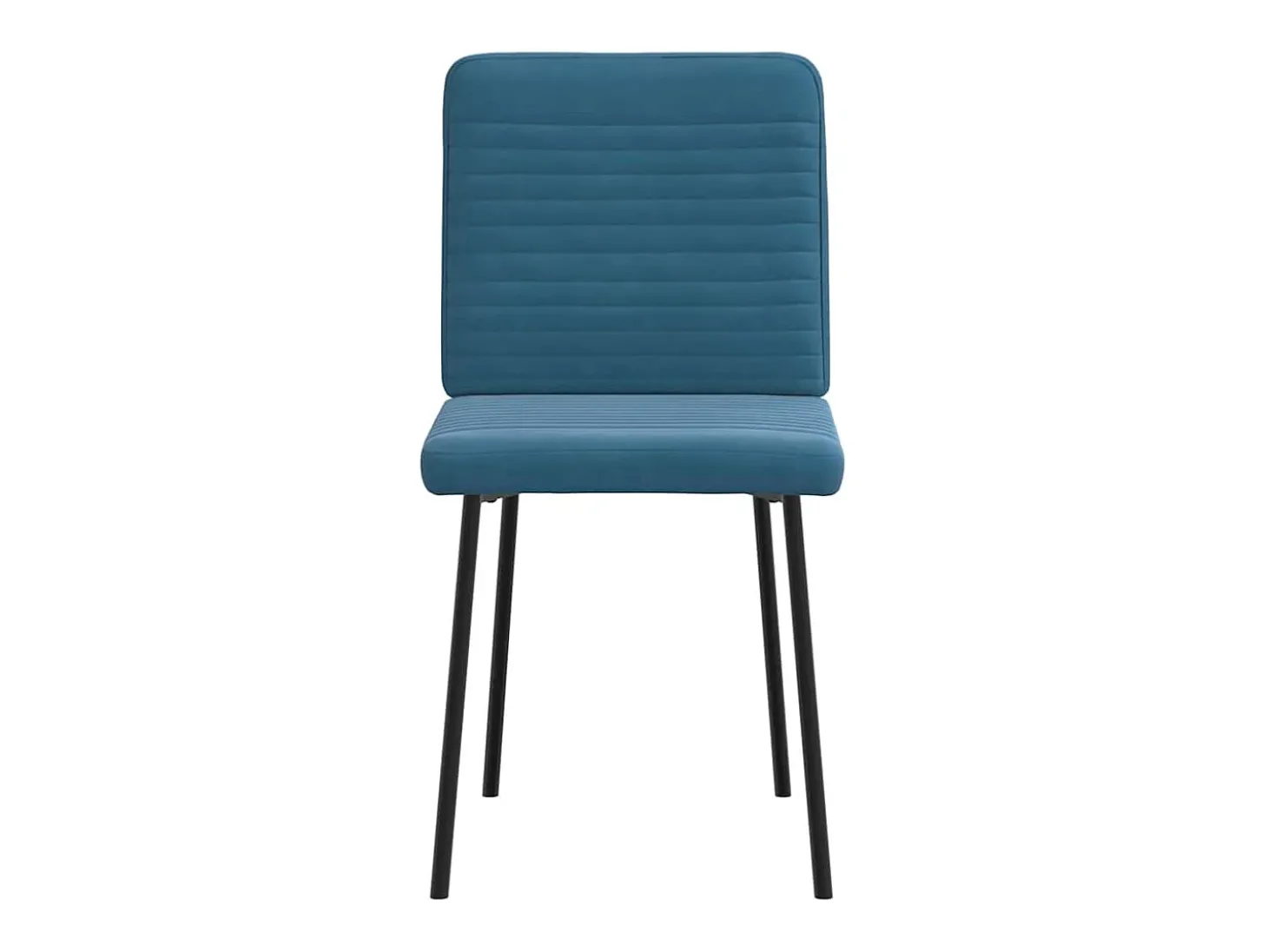 Sillas de comedor 4 unidades terciopelo azul