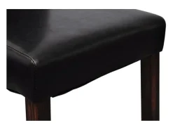 Sillas de comedor 2 unidades cuero sintético negro