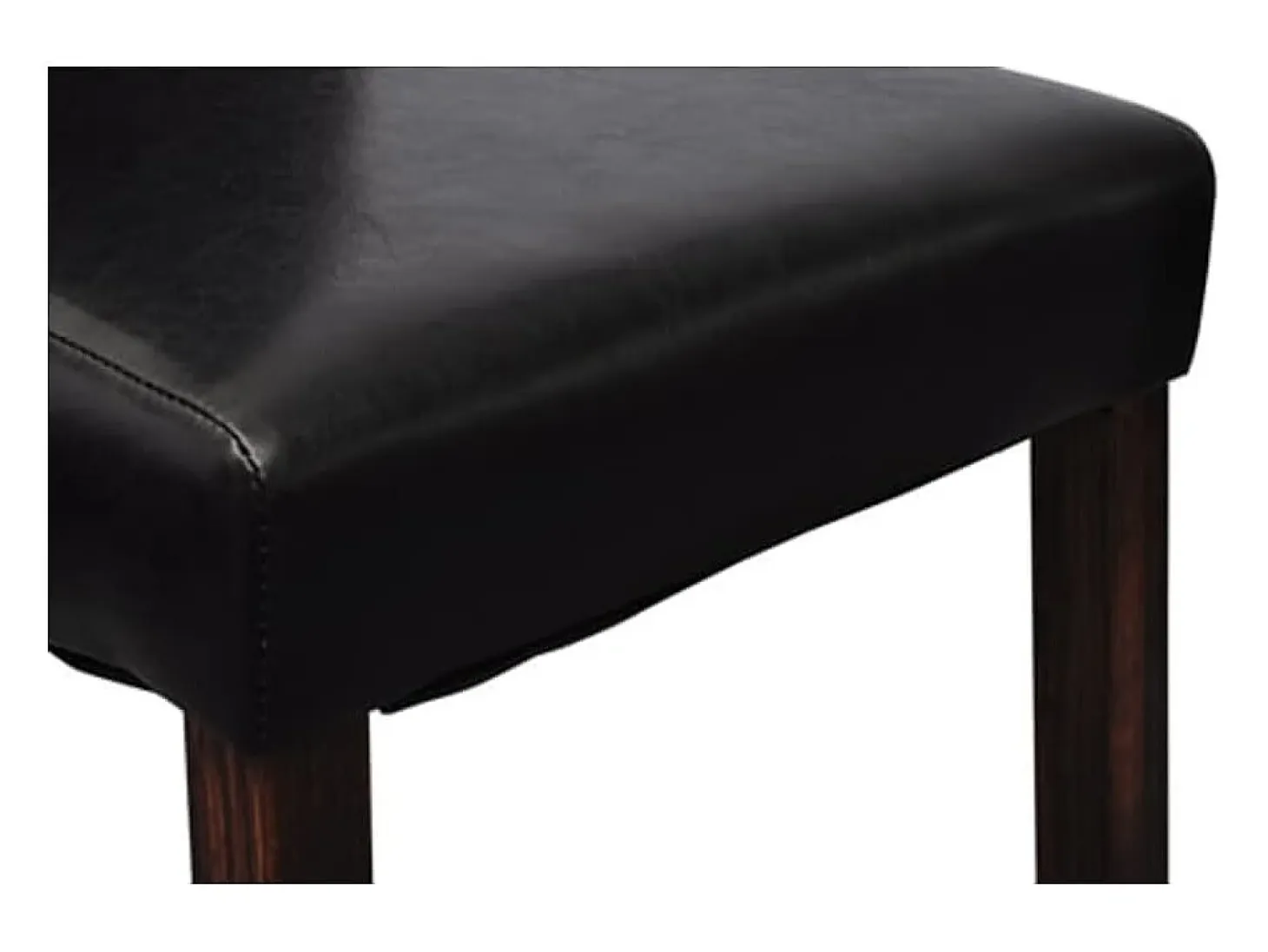 Sillas de comedor 2 unidades cuero sintético negro