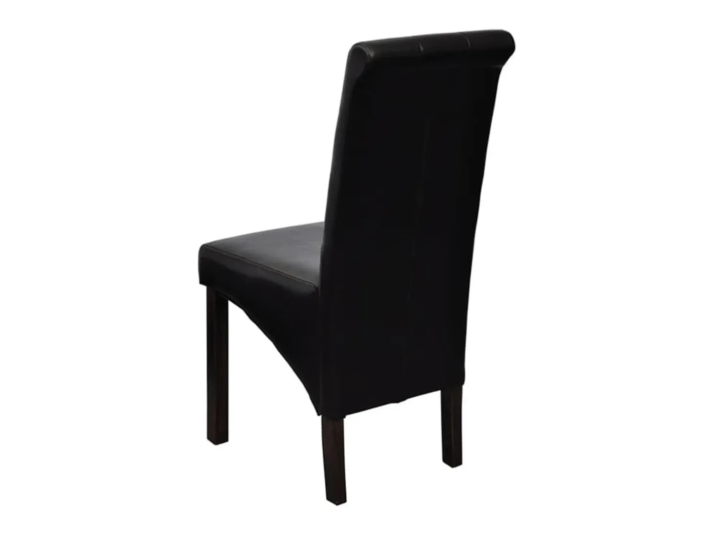 Sillas de comedor 2 unidades cuero sintético negro