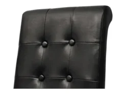 Sillas de comedor 2 unidades cuero sintético negro