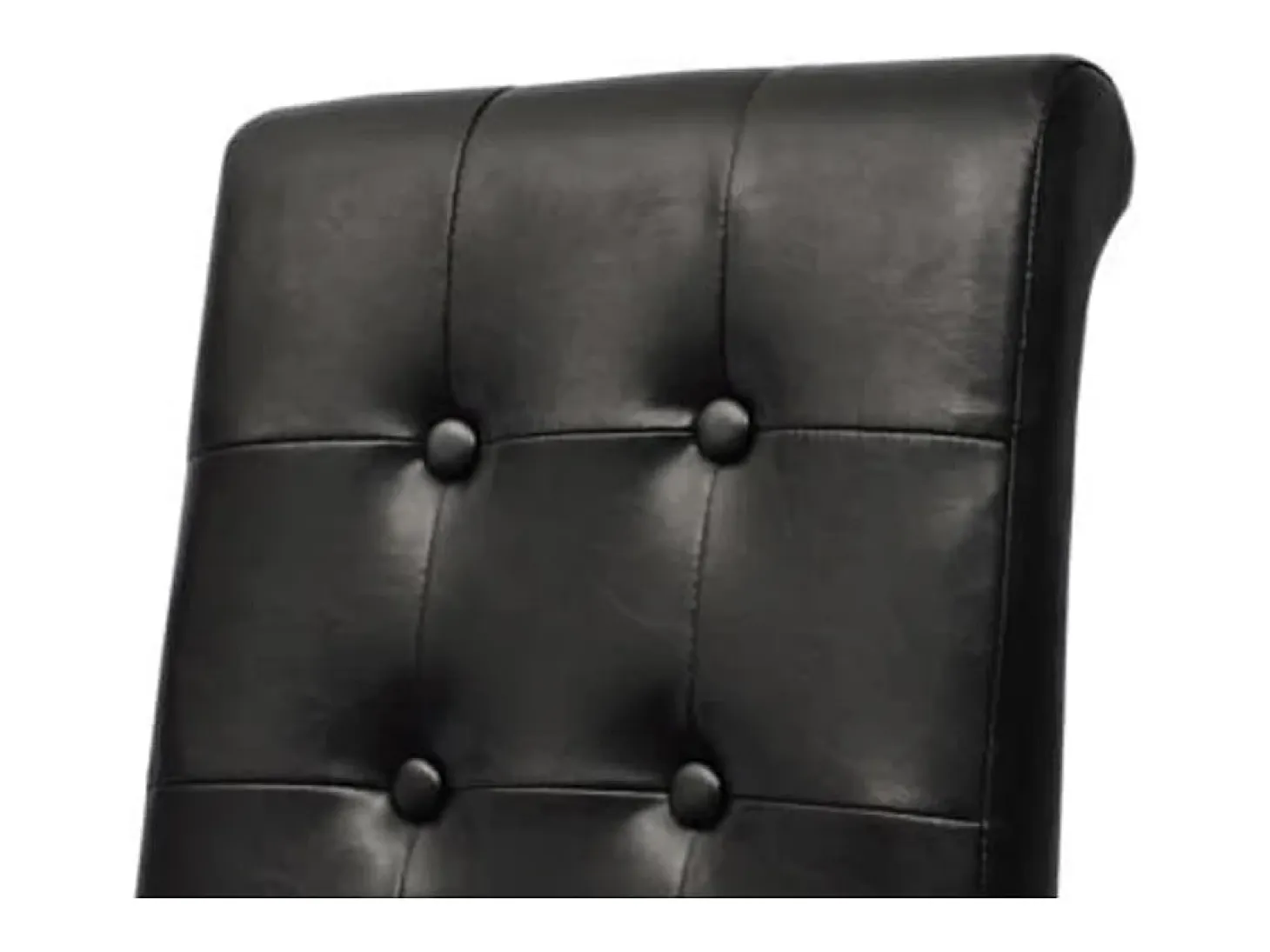 Sillas de comedor 2 unidades cuero sintético negro