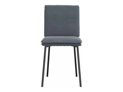 Sillas de comedor 6 unidades terciopelo gris oscuro