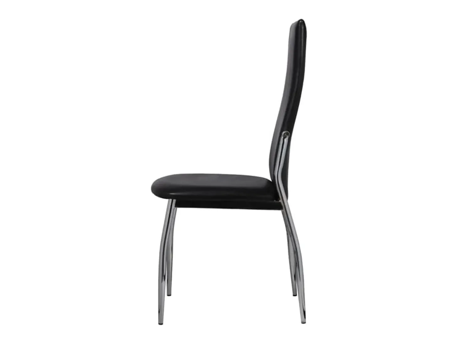 Sillas de comedor 2 unidades cuero sintético negro