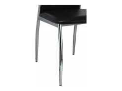 Sillas de comedor 2 unidades cuero sintético negro
