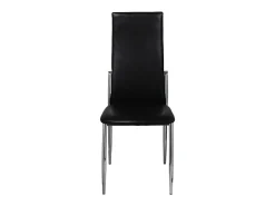 Sillas de comedor 2 unidades cuero sintético negro