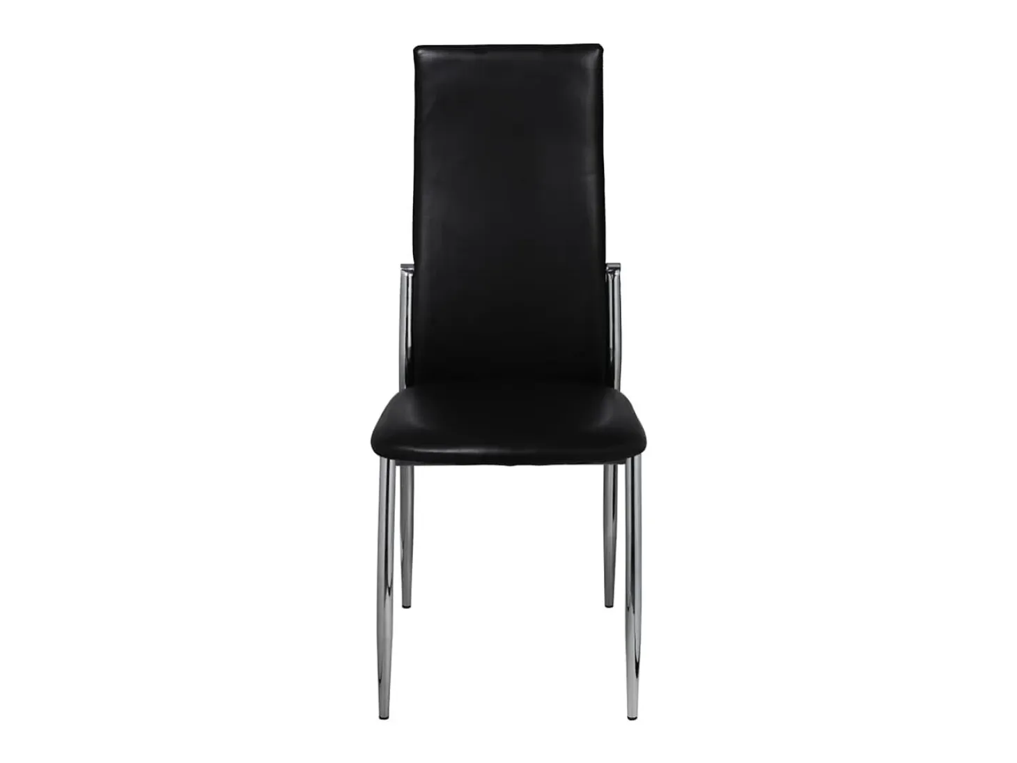 Sillas de comedor 2 unidades cuero sintético negro