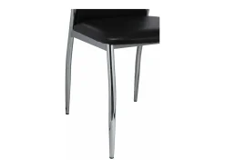 Sillas de comedor 2 unidades cuero sintético negro