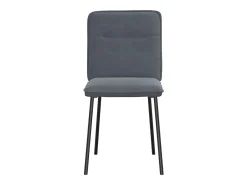Sillas de comedor 2 unidades terciopelo gris oscuro
