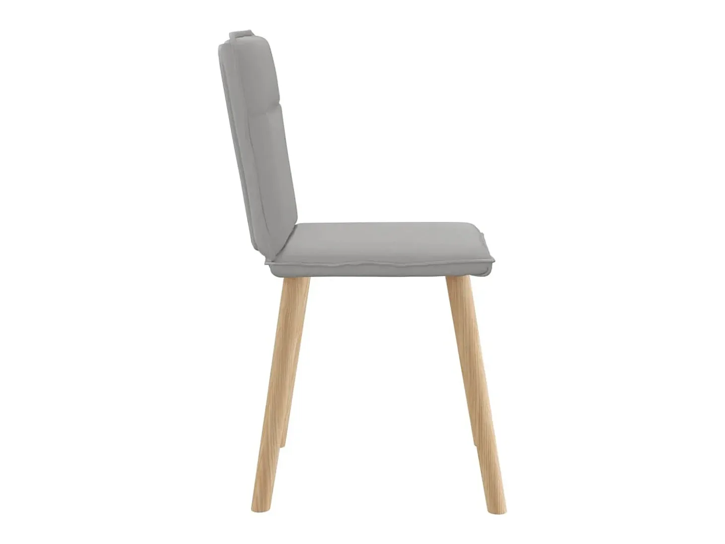 Sillas de comedor 2 unidades tela gris nube