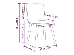 Sillas de comedor 2 unidades tela gris nube