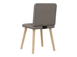 Sillas de comedor 2 unidades tela gris taupé