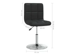 Sillas de comedor 4 unidades cuero sintético negro