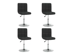 Sillas de comedor 4 unidades cuero sintético negro