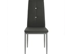Sillas de comedor 4 unidades cuero sintético gris ES820658