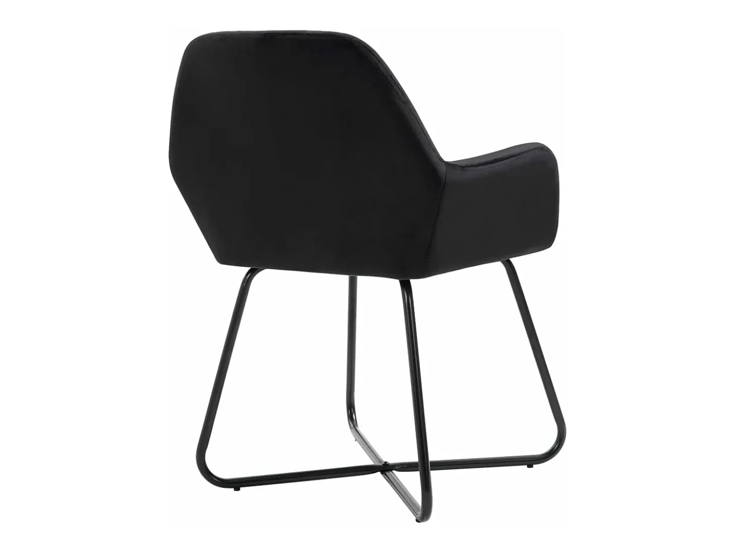 Sillas de comedor 2 unidades terciopelo negro