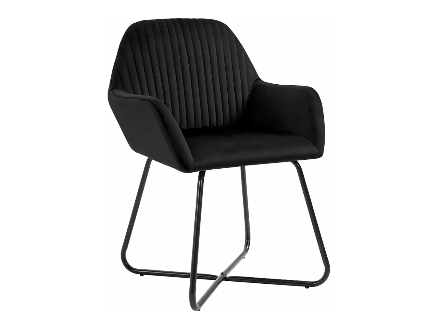 Sillas de comedor 2 unidades terciopelo negro