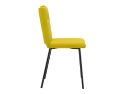 Sillas de comedor 2 unidades terciopelo amarillo