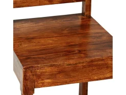 Sillas de comedor 2 unidades madera maciza color miel clásico