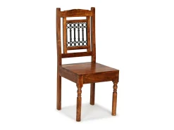 Sillas de comedor 2 unidades madera maciza color miel clásico