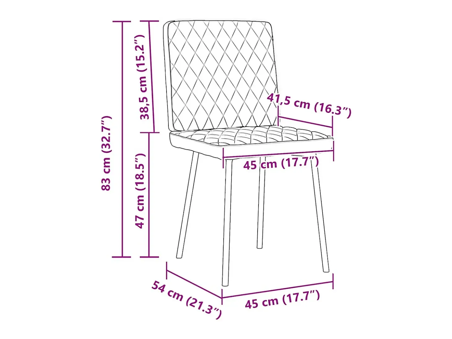Sillas de comedor 2 unidades cuero sintético negro