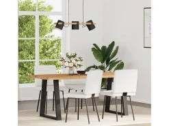 Sillas de comedor 4 unidades cuero sintético blanco