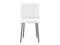 Sillas de comedor 4 unidades cuero sintético blanco