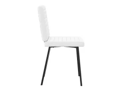 Sillas de comedor 4 unidades cuero sintético blanco