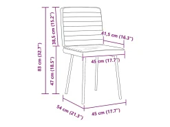Sillas de comedor 4 unidades terciopelo gris oscuro
