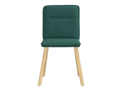 Sillas de comedor 2 unidades tela verde oscuro