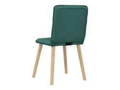 Sillas de comedor 6 unidades tela verde oscuro