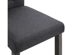 Sillas de comedor 6 unidades tela gris oscuro