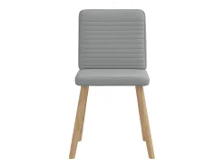 Sillas de comedor 6 unidades de tela gris claro