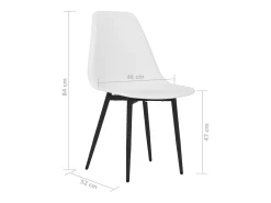 Sillas de comedor 6 unidades blancas PP