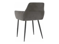 Sillas de comedor 2 unidades terciopelo gris oscuro