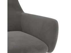 Sillas de comedor 2 unidades terciopelo gris oscuro