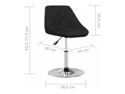 Sillas de comedor 4 unidades cuero sintético negro