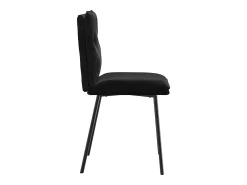 Sillas de comedor 4 unidades terciopelo negro