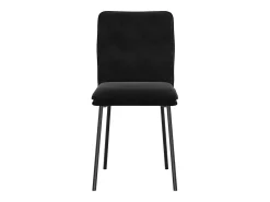 Sillas de comedor 4 unidades terciopelo negro