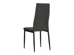 Sillas de comedor 6 unidades tela gris oscura