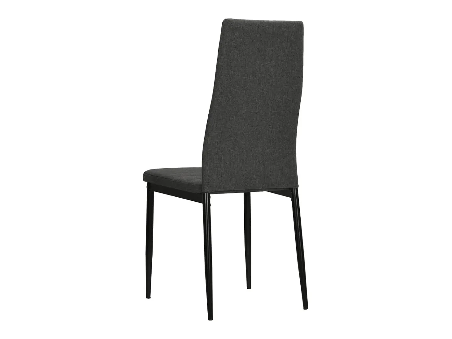 Sillas de comedor 6 unidades tela gris oscura