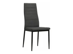 Sillas de comedor 6 unidades tela gris oscura