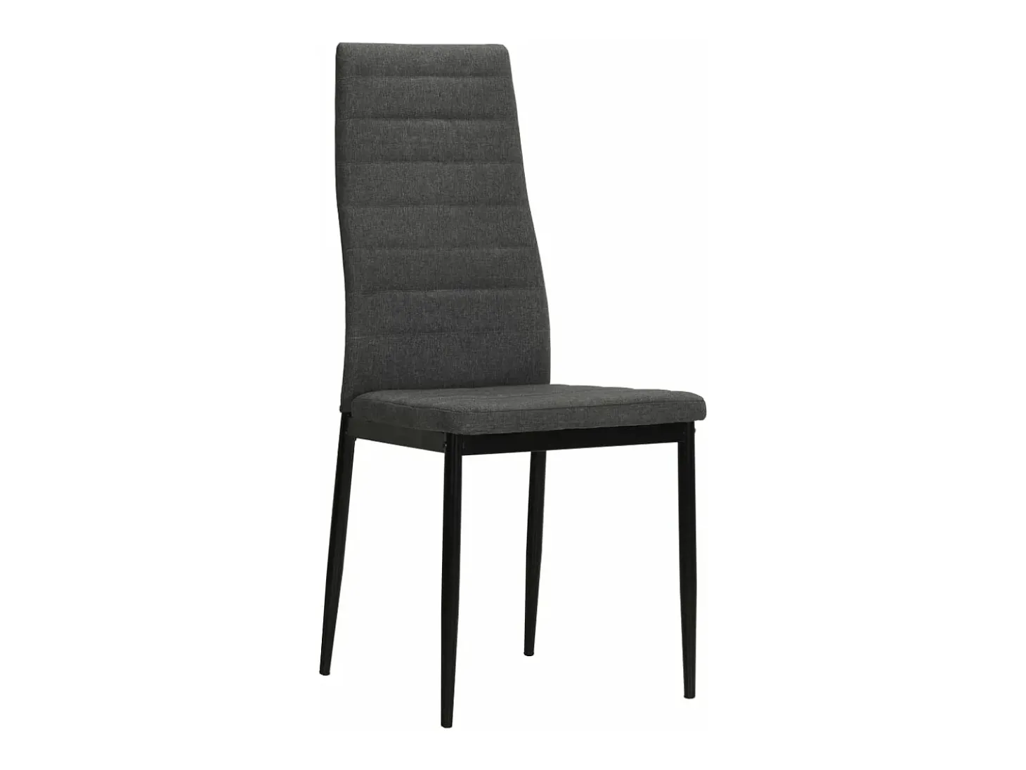Sillas de comedor 6 unidades tela gris oscura