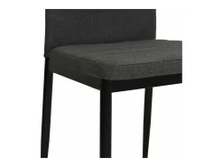 Sillas de comedor 6 unidades tela gris oscura