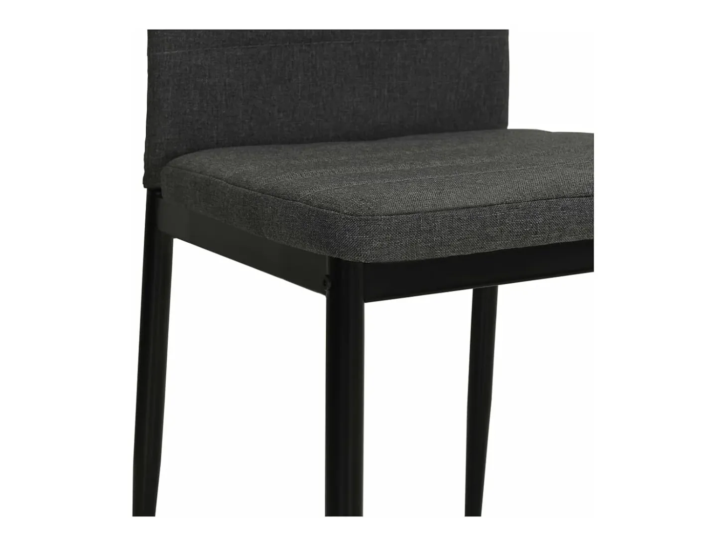 Sillas de comedor 6 unidades tela gris oscura