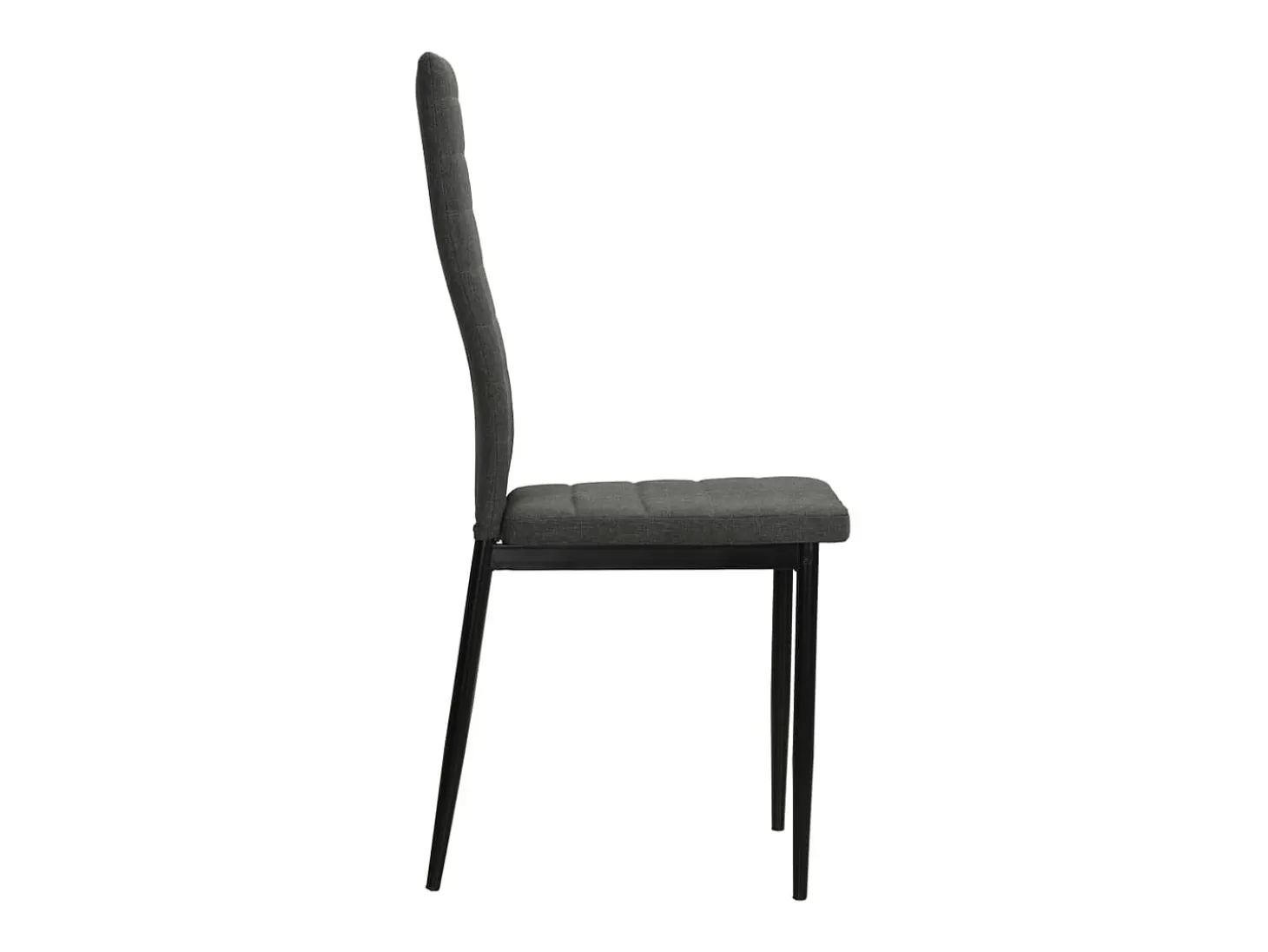 Sillas de comedor 6 unidades tela gris oscura