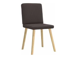 Sillas de comedor 6 unidades tela marrón oscuro