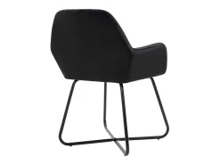Sillas de comedor 2 unidades terciopelo negro