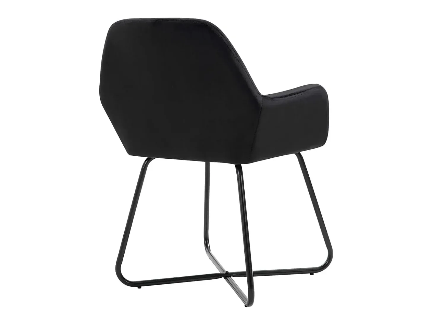 Sillas de comedor 2 unidades terciopelo negro